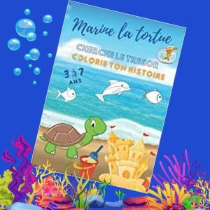 Livre à colorier : Marine la tortue