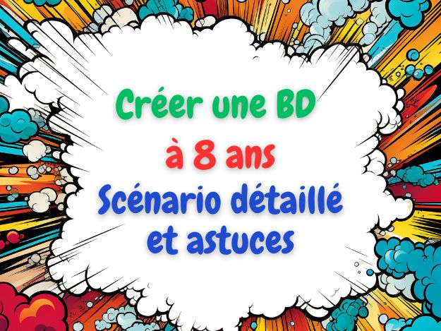 Créez une BD pour un enfant de 8 ans : scénario détaillé, astuces et conseils pour dessiner, écrire et s’amuser ! 🎨