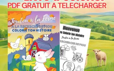 🎁Livre à colorier « Toudou à la ferme » à télécharger gratuitement ! 🎨🐰🌾